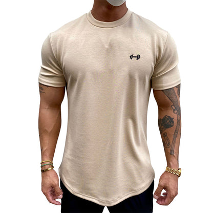 Stretchig sport-T-shirt i ren bomull